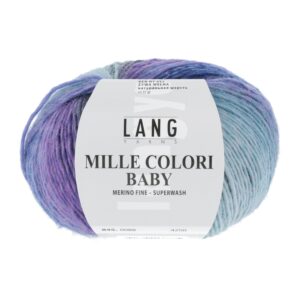 Lang Yarns Mille Colori Baby - 088 Petrol / Grey