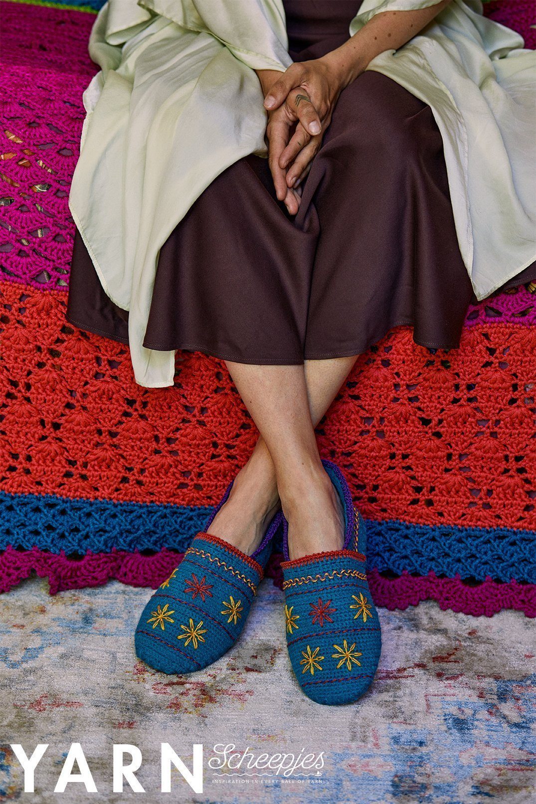 Scheepjes YARN Bookazine 12 Romance Boudoir Slippers by Liz Barraclough (2)