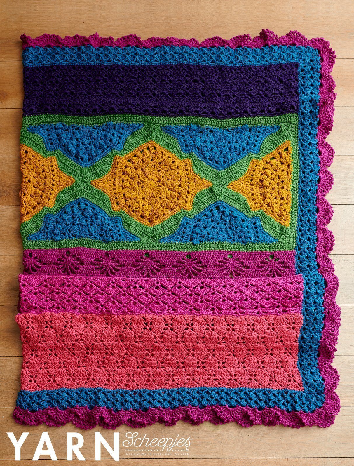 Scheepjes YARN Bookazine 12 Romance Morris Blanket by Rachele Carmona