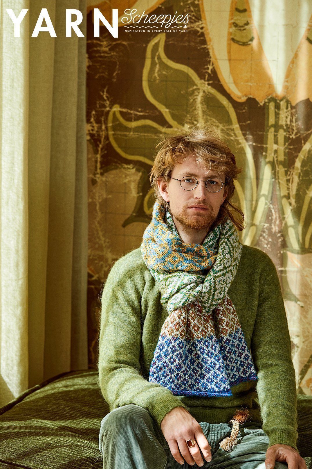 Scheepjes YARN Bookazine 12 Romance Ruskin Scarf by Martin Up North