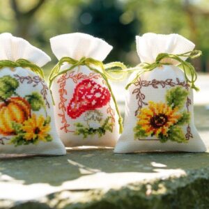 Vervaco Borduurpakket Kruidenzakje | Set van 3 | Herfst