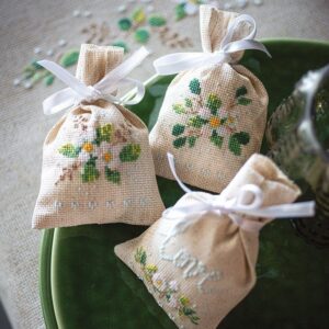 Vervaco Kruidenzakjes Borduurpakket – Love (set van 3)