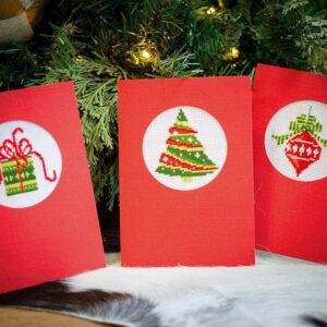 Borduurpakket Wenskaart | Kerst set van 3