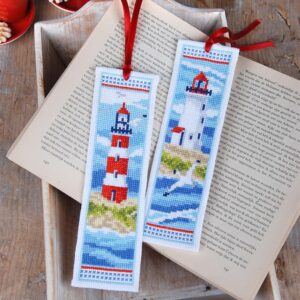 Borduurpakket Bladwijzer | Vuurtorens set van 2