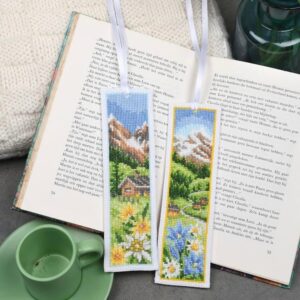 Borduurpakket Bladwijzer Alpenweide | Set van 2