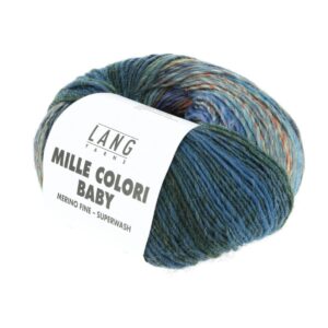 Lang Yarns Mille Colori Baby - 208 Blue / Salmon / Petrol