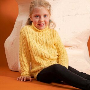 Breipakket Kabeltrui Ulli – Lang Yarns Poseidon