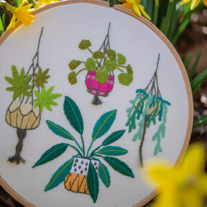 Vervaco Borduurpakket met Borduurring – Kamerplanten