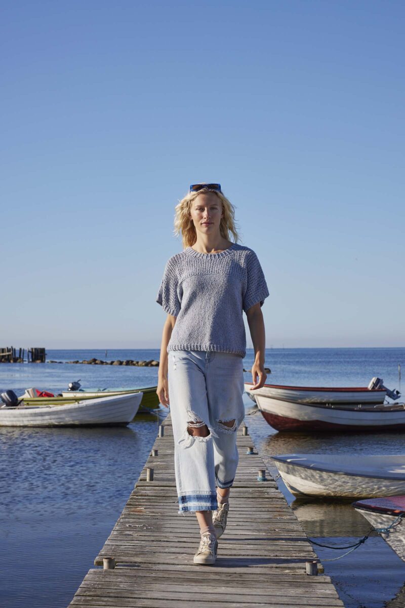 Breipakket T-shirt Caia – Lang Yarns Cotton Tweed